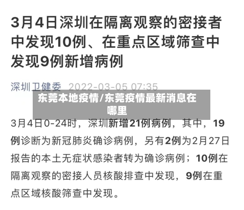东莞本地疫情/东莞疫情最新消息在哪里-第2张图片