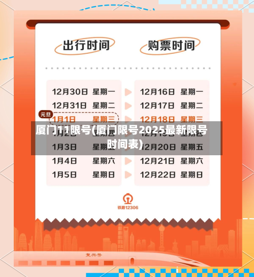 厦门11限号(厦门限号2025最新限号时间表)-第2张图片