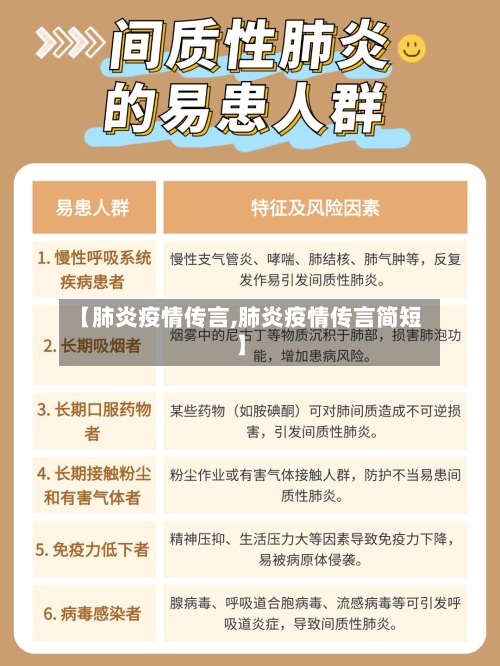 【肺炎疫情传言,肺炎疫情传言简短】