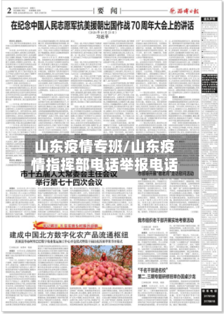 山东疫情专班/山东疫情指挥部电话举报电话