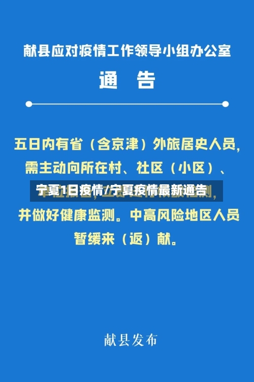 宁夏1日疫情/宁夏疫情最新通告-第1张图片